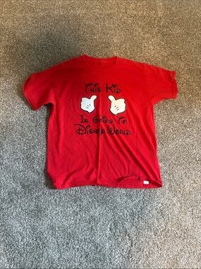 Red "This Kid Is Going to Disney World" Kids T-Shirt